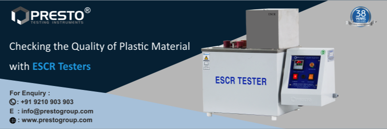 Checking the quality of plastic material with ESCR testers